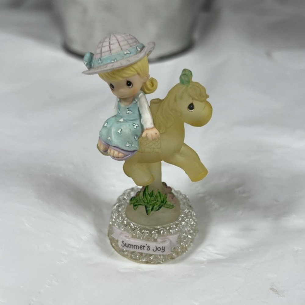 🚨 Precious Moments 843709 Carusel Horse Vintage Rare Mini Figurine Summer's Joy